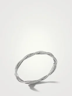 Petite Infinity Bracelet In Sterling Silver With Pavé Diamonds