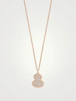 Petite Wulu 18K Rose Gold Necklace With Diamonds