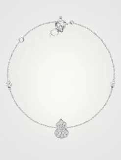 Petite Wulu 18K White Gold Bracelet With Diamonds