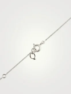 Petite Wulu 18K White Gold Necklace With Onyx And Diamonds