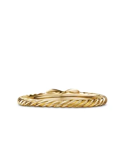 Petite X Ring In 18k Yellow Gold With Diamonds, 2.2mm