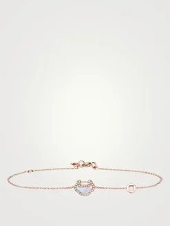 Petite Yu Yi 18K Rose Gold Bracelet With Mother-Of-Pearl And Diamonds