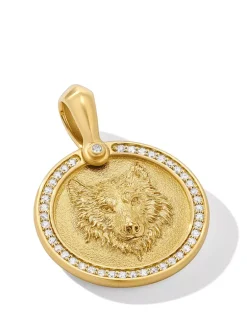 Petrvs® Wolf Amulet In 18k Yellow Gold, 21mm