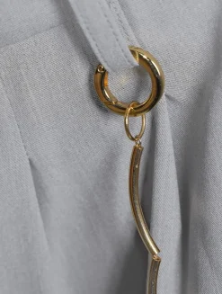 Phebe Wide-Leg Pants With Wallet Chain