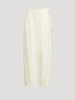 Phebe Wide-Leg Pants With Wallet Chain