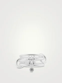 Piera Silver Gris Ring With Diamond