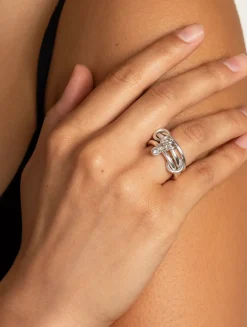 Piera Silver Gris Ring With Diamond