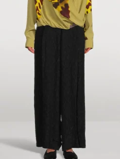 Pila Crinkled Wide-Leg Trousers