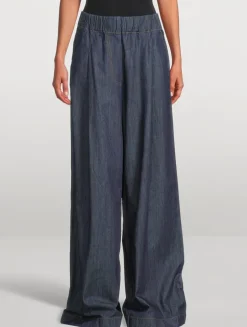 Pila Wide-Leg Cotton Trousers