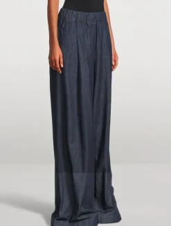 Pila Wide-Leg Cotton Trousers