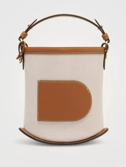 Pin Mini Bucket Canvas Calf Trim