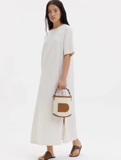 Pin Mini Bucket Canvas Calf Trim