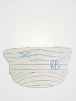Pinstripe Baker Boy Cap