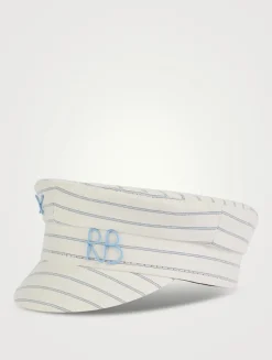 Pinstripe Baker Boy Cap