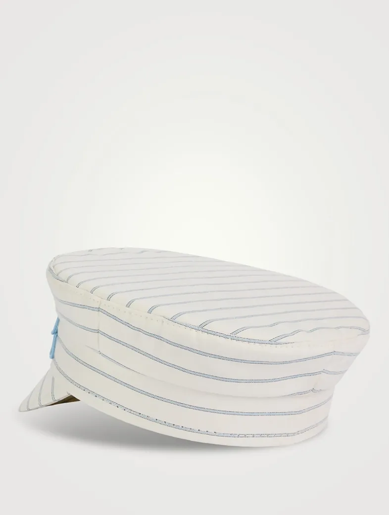 Pinstripe Baker Boy Cap