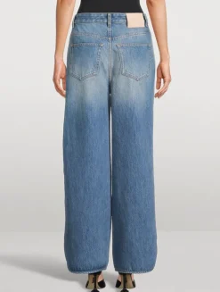 Piped Wide-Leg Jeans