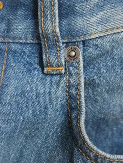 Piped Wide-Leg Jeans