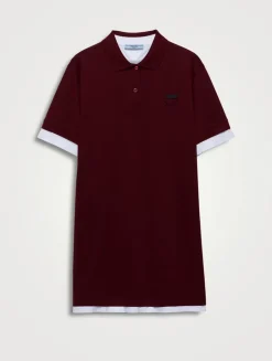 Piqué And Jersey Dress