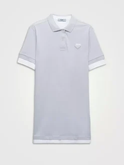 Piqué And Jersey Dress