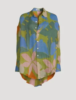 Playa Linen Oversized Shirt Dress