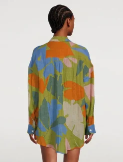 Playa Linen Oversized Shirt Dress