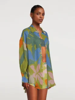 Playa Linen Oversized Shirt Dress