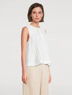 Pleated A-Line Blouse