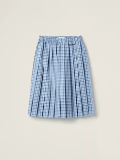 Pleated Check Skirt