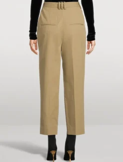 Pleated Cotton Trousers