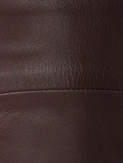 Pleated Leather Trousers