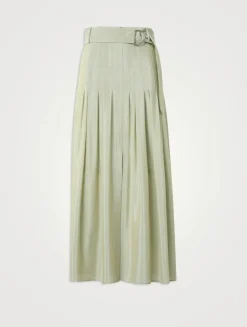 Pleated Midi Skirt