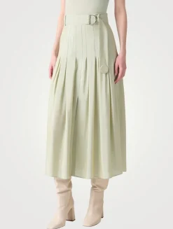 Pleated Midi Skirt