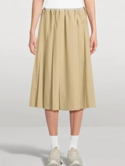 Pleated Midi Skirt