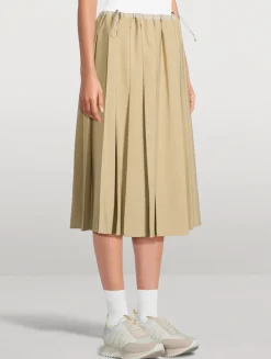 Pleated Midi Skirt