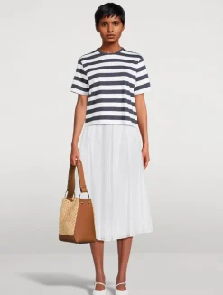 Pleated Midi Skirt