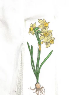 Pleated Midi Skirt In Botanical Flower Print