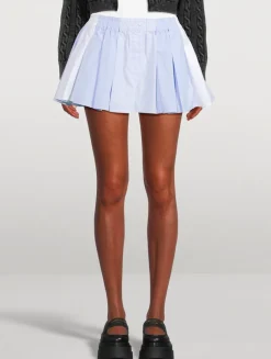 Pleated Patchwork Boxer Shorts