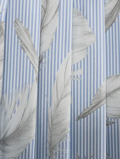 Pleated Silk Twill Midi Skirt In Feather Print