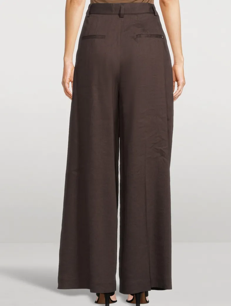 Pleated Wide-Leg Trousers