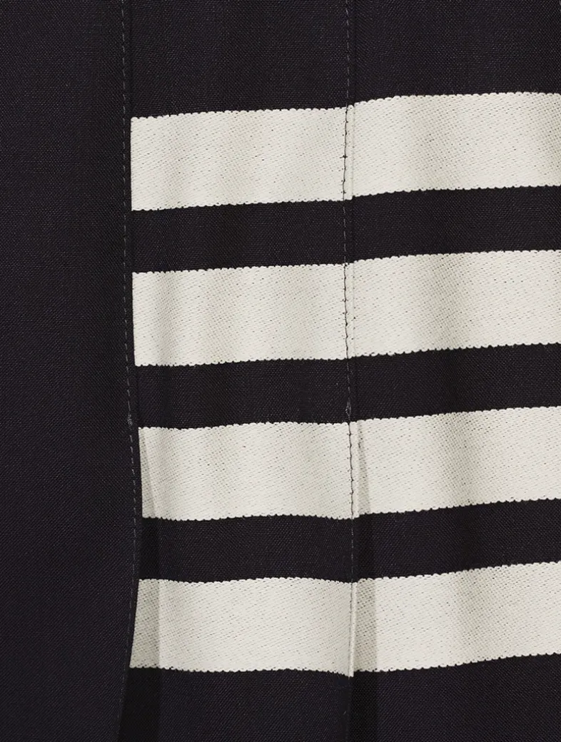 Pleated Wool Mini Skirt