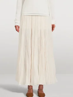 Plissé Maxi Skirt
