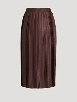Plissé Midi Skirt