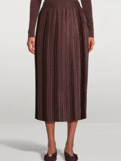 Plissé Midi Skirt
