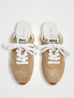 Plume Suede Sneaker Mules