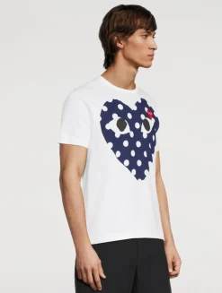 Polka Dot Heart Graphic T-Shirt