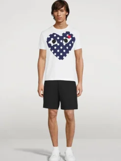 Polka Dot Heart Graphic T-Shirt