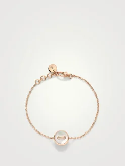 Pom Pom Dot 18K Gold Bracelet With Mother-Of-Pearl And Diamonds