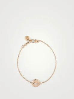 Pom Pom Dot 18K Rose Gold Reversible Bracelet With Turquoise And Diamonds