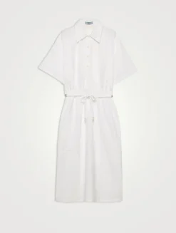 Poplin And Satin Dress