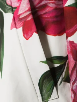 Poplin Midi Skirt In Floral Print